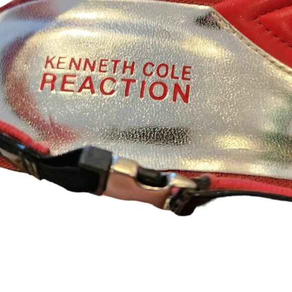 Kenneth Cole Reaction Heels Size 8.5 Hype Dream Black Slingback Pumps Square Toe - Picture 9 of 11